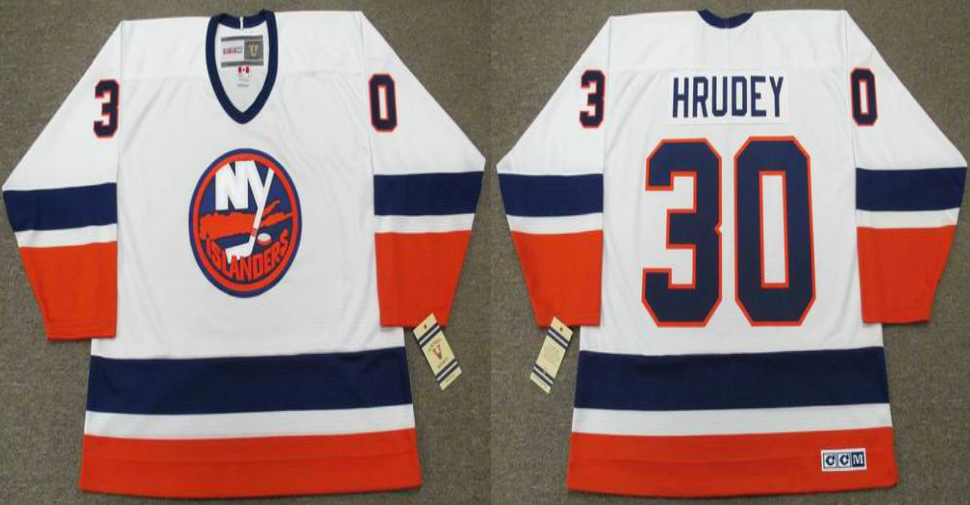 2019 Men New York Islanders #30 Hrudey white CCM NHL jersey->new york islanders->NHL Jersey